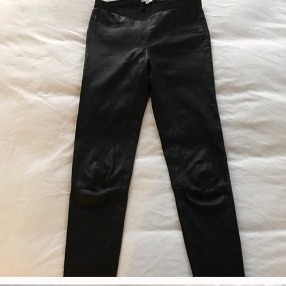 Helmet Lang 100% Lamb Leather Leggings Sz 0 - Picture 3 of 8